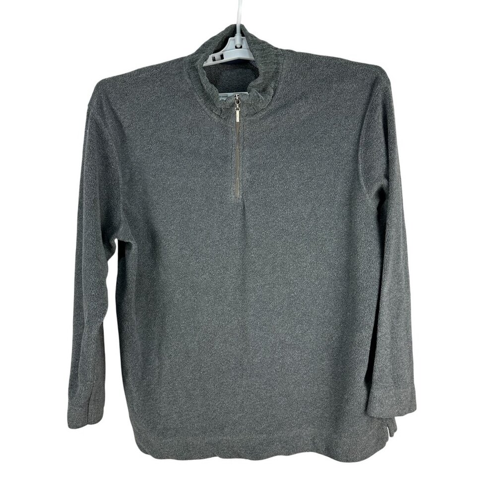 Catalina Ladies XL Charcoal 1/4 Zip Pullover Long Sleeve Fleece Polyester Korea
